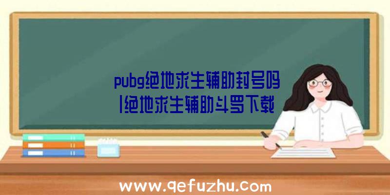 「pubg绝地求生辅助封号吗」|绝地求生辅助斗罗下载